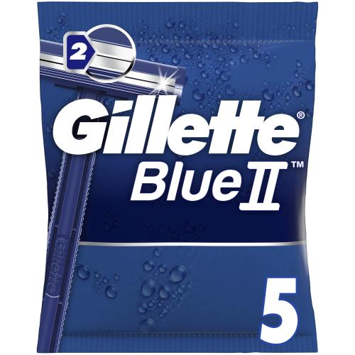 Gillette Blue II Comfort Disposable Ανδρικά Ξυραφάκια με 2 Λεπίδες Μακράς Διαρκείας 5 Τεμάχια